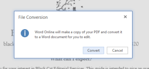 Converting PDFs to Word documents using Office 365 – Black Cat